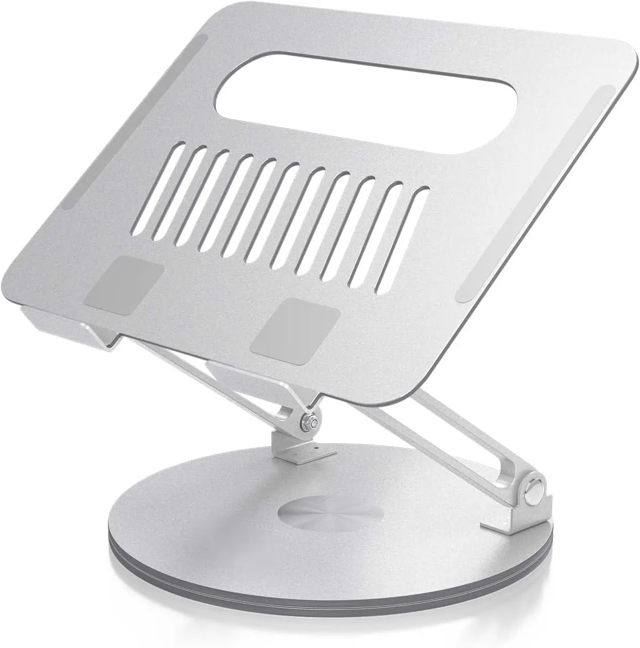 360° Rotating Laptop Stand, Adjustable Foldable Aluminum Alloy Laptop Stand, 2-In-1 Multi-Functional Laptop Stand, Suitable for Gaming Laptops and Tablet Stands, Gray