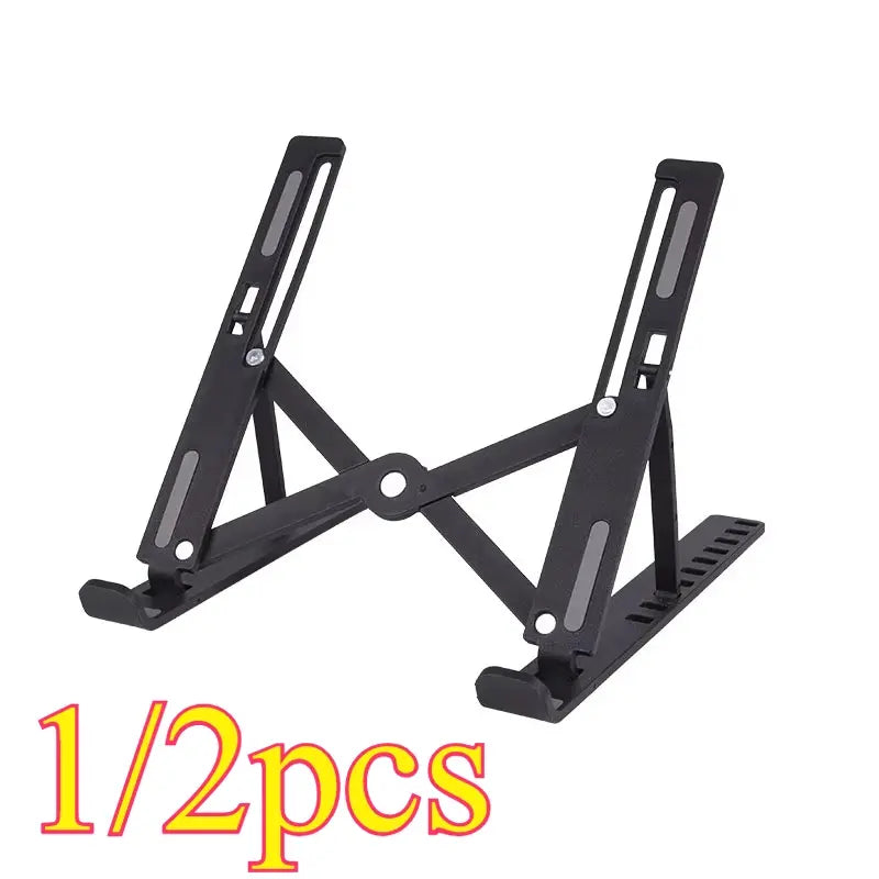 Portable Laptop Stand (1 or 2 Pieces) - Plastic Cooling Support for Laptops and Computers