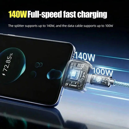 HEXIBII 140W Physical-Disconnect Battery Guard, Auto Eject Charger,Smart Auto Stop Charging Protector, Full Battery Auto Disconnect, Anti-Overcharge Protection for Safe Overnight Charging, Overcharge Protection, Universal for Phones, Laptops & Tablets