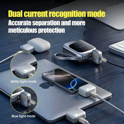 HEXIBII 140W Physical-Disconnect Battery Guard, Auto Eject Charger,Smart Auto Stop Charging Protector, Full Battery Auto Disconnect, Anti-Overcharge Protection for Safe Overnight Charging, Overcharge Protection, Universal for Phones, Laptops & Tablets