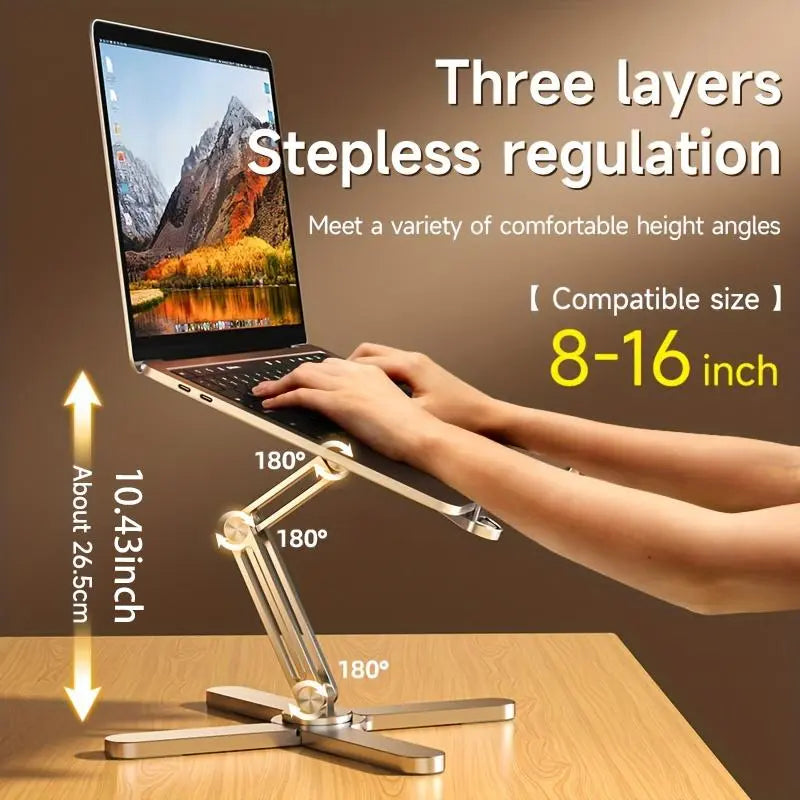 Adjustable Laptop Stand, Aluminum Alloy Laptop Stand, Laptop Cooling Stand, Laptop Holder for Desk, Compatible with 8-16 Inch Laptop