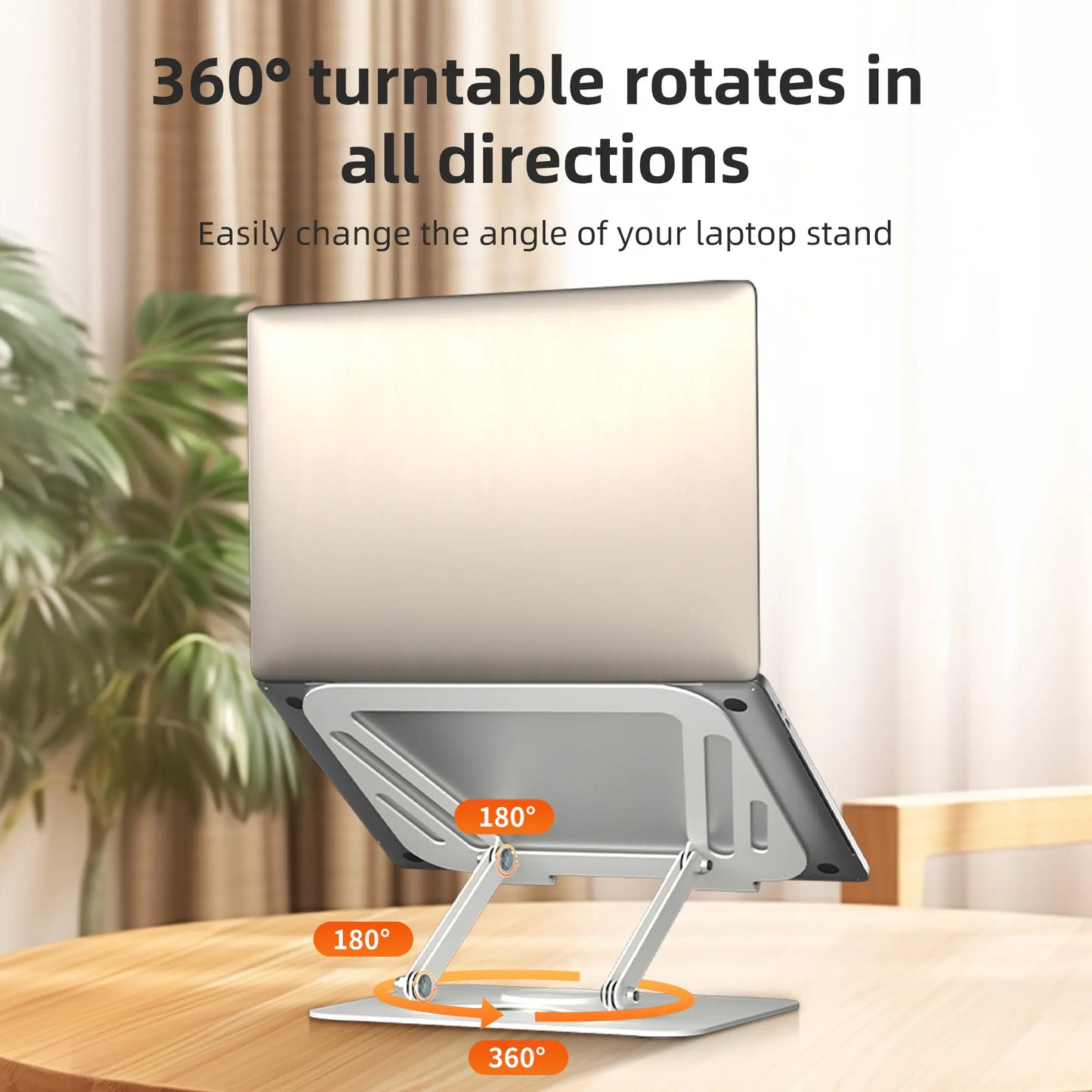 [Suptek 360° Rotating Laptop Stand]Adjustable Laptop Stand,Portable Laptop Riser, Laptop Stand for Desk Foldable,Ergonomic Computer Notebook Stand Holder Compatible with Macbook Air,Pro,Dell Xp,Fits for 11-17" Laptops LS001W