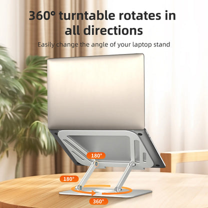 [Suptek 360° Rotating Laptop Stand]Adjustable Laptop Stand,Portable Laptop Riser, Laptop Stand for Desk Foldable,Ergonomic Computer Notebook Stand Holder Compatible with Macbook Air,Pro,Dell Xp,Fits for 11-17" Laptops LS001W